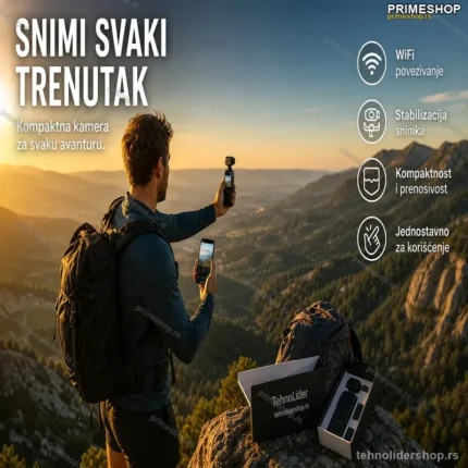 Prenosiva Kamera za Snimanje sa Stabilizacijom i WiFi Vezom