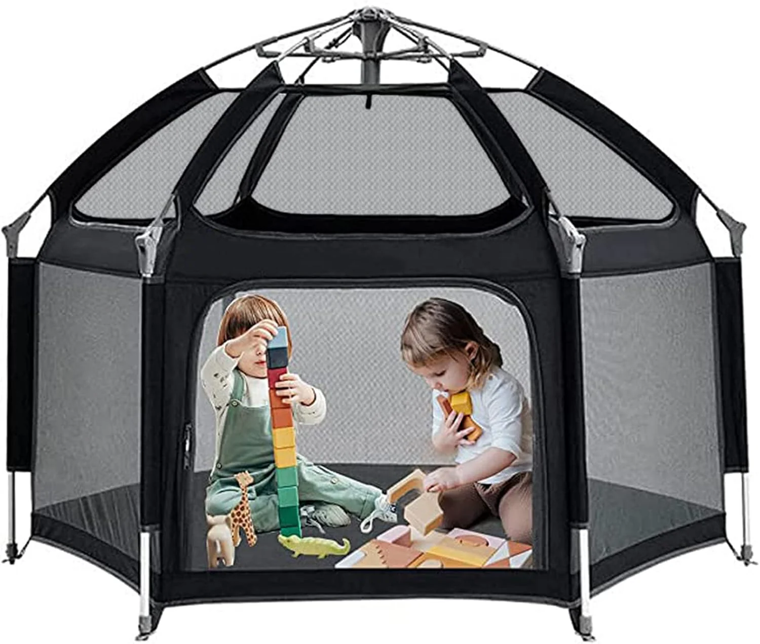 Prenosiva ogradica za decu šator za igru 150x120cm ogradica za decu - detalji