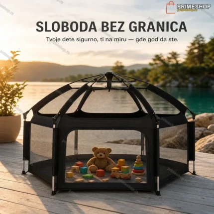 Prenosiva ogradica za decu šator za igru 150x120cm