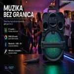 Prenosivi Bežični Zvučnik QL-1807 – 8" sa Mikrofonom i RGB Svetlom Rasprodaja