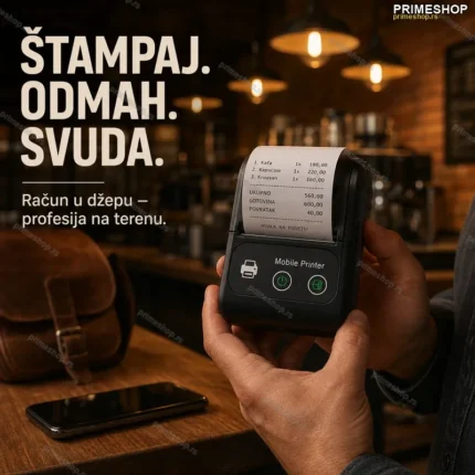 Prenosivi Termalni Štampač 58mm – Bežični POS Printer za Android, iOS i Windows