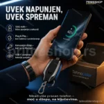 Privezak Punjač za Telefon – Mini Prenosna Baterija Android (1500 mAh)