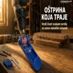 Profesionalni Alat za Oštrenje Svrdla – 3 Veličine, Korund Abraziv