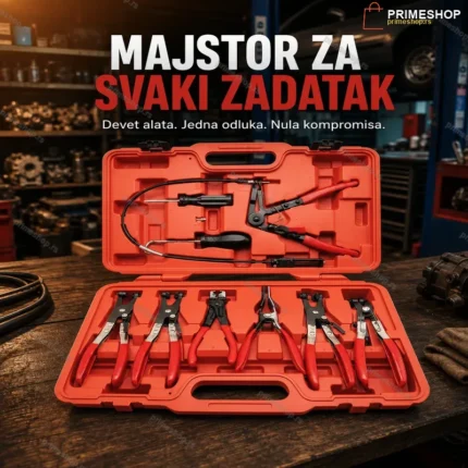 Profesionalni set klešta za šelne — 9 delova