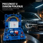 Profesionalni Set Manometara sa Crevima za Klime – Kofer