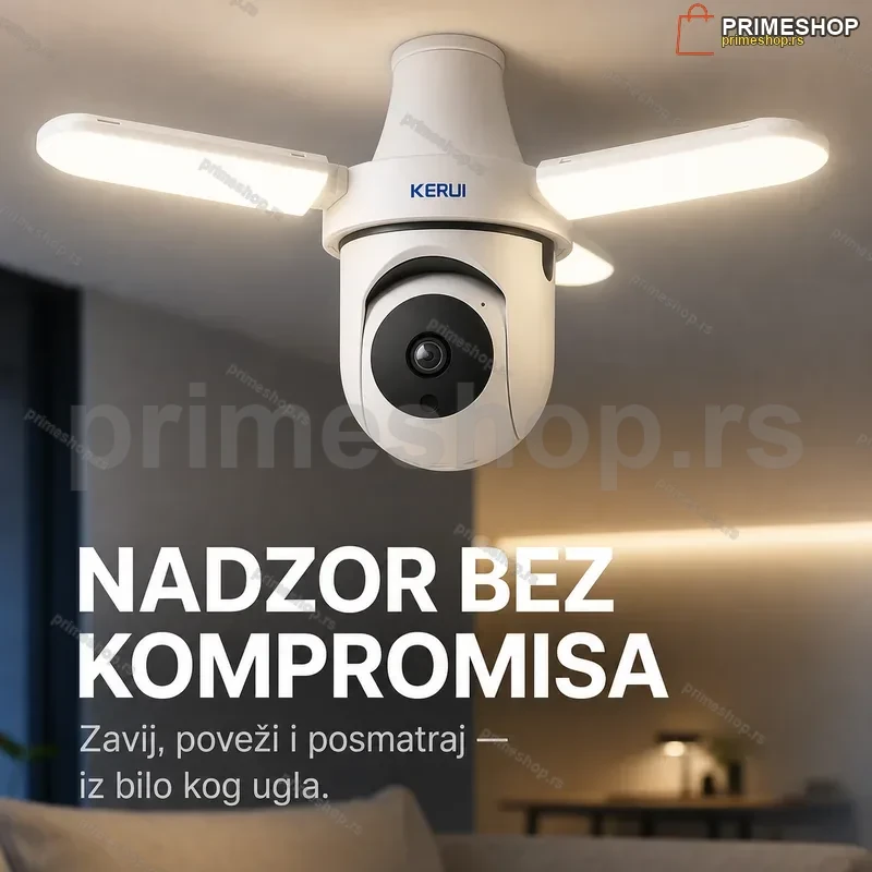 PTZ kamera u sijalici sa LED panelima i WiFi vezom PTZ kamera u sijalici sa LED panelima i WiFi vezom