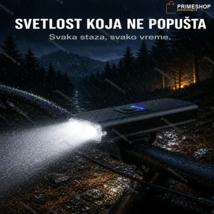 Punjiva LED lampa za bicikl — vodootporna, 6 modova