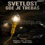 Radna LED Lampa na Kuku E27 – Prenosiva Lampa za Garažu i Radionicu