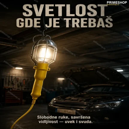 Radna LED Lampa na Kuku E27 – Prenosiva Lampa za Garažu i Radionicu