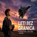 RC Avion SU-57 – Borbeni Model sa Žiroskopom i Punjivom Baterijom