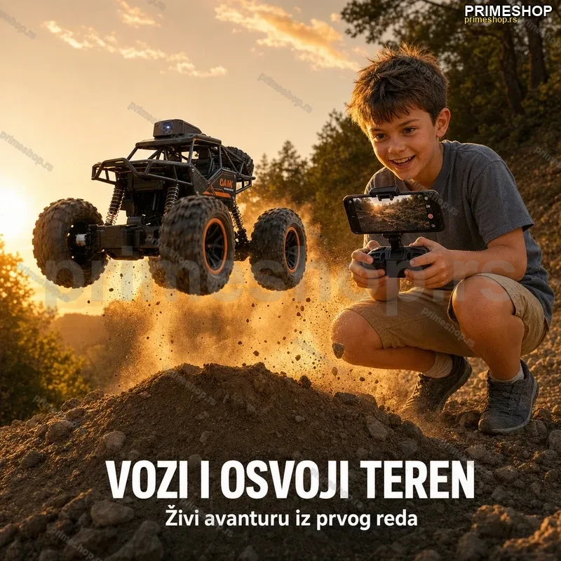 RC Džip na daljinski sa HD kamerom i live prenosom – ABS + metal suspenzija RC Džip na daljinski sa HD kamerom i live prenosom – ABS + metal suspenzija
