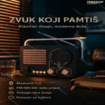 Retro radio Bluetooth zvučnik