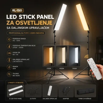 RL-150 LED panel štap za foto i video snimanje sa daljinskim