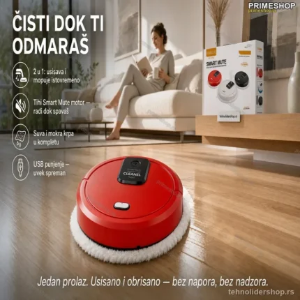 Robot Usisivač 2 u 1 — Suvo i Mokro Čišćenje Podova