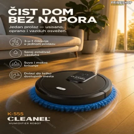 Robot za pranje i čišćenje podova sa ovlaživačem vazduha – 3-u-1 pametno rešenje za čist i osvežen dom