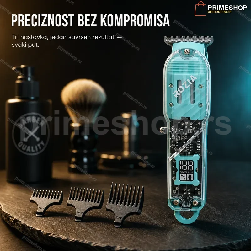 rozia-hq359-trimer-za-bradu-i-kosu-providno-kuciste-primeshop Rozia HQ359 trimer za bradu i kosu — providno kućište
