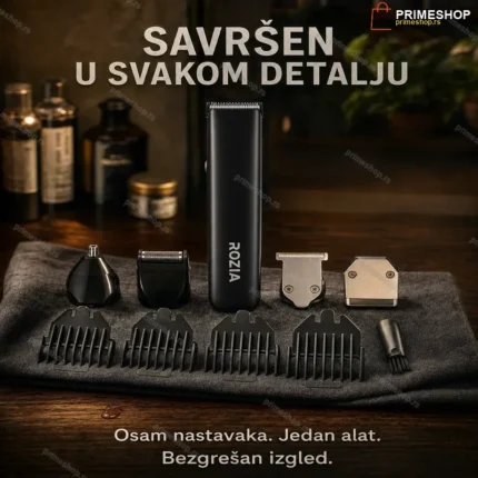 Rozia HQ5300 trimer 5u1 sa 8 nastavaka za kosu i bradu