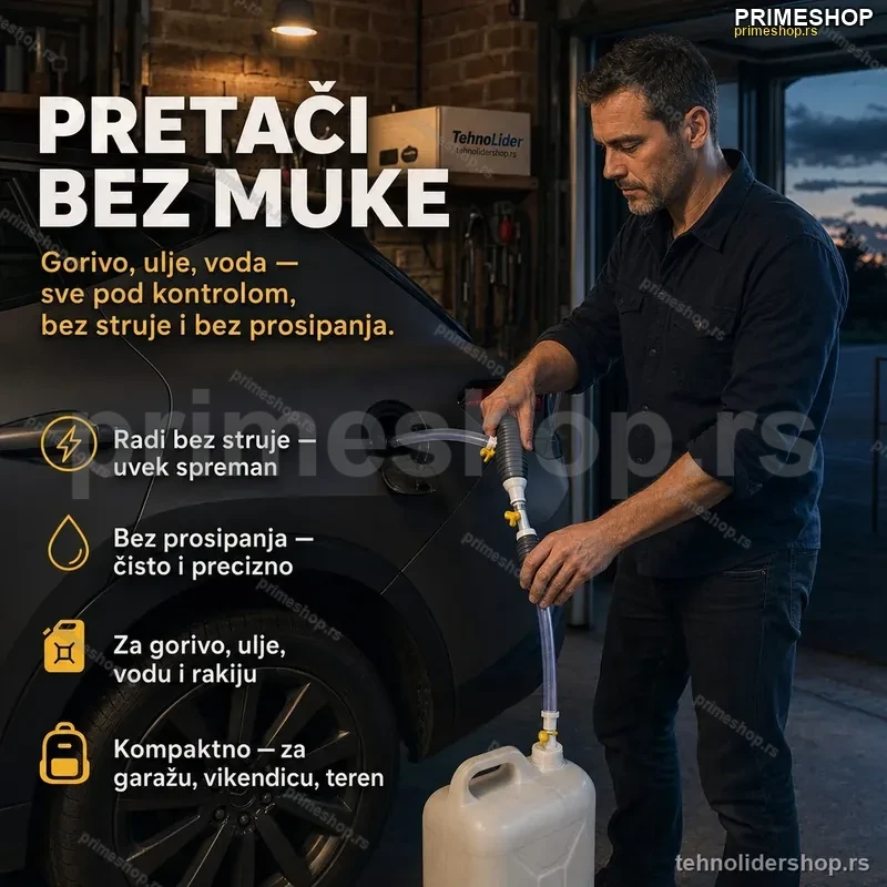 Ručna Pumpa za Pretakanje Tečnosti — Gorivo, Ulje i Voda Ručna Pumpa za Pretakanje Tečnosti — Gorivo, Ulje i Voda