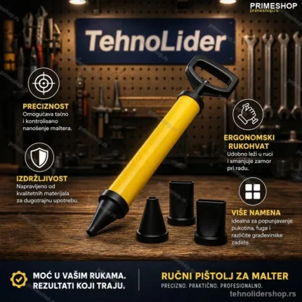 Ručni Pištolj za Malter sa Nastavcima – Precizno Krpljenje Pukotina