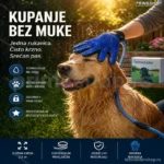 Rukavica za Kupanje i Masažu Pasa sa Ugrađenim Crevom za Vodu