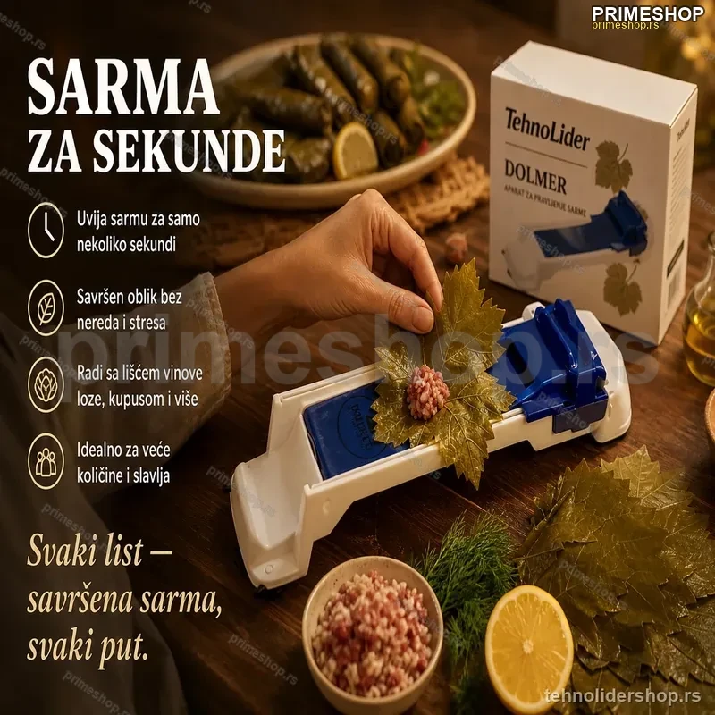 Sarma Majstor – Sprava za Brzo i Savršeno Uvijanje Sarme Sarma Majstor – Sprava za Brzo i Savršeno Uvijanje Sarme