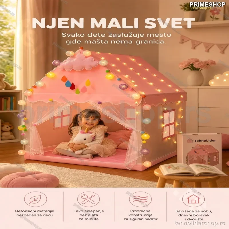 Šator/Kućica za decu – Roze Šator/Kućica za decu – Roze