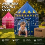 Šator za decu – Plavi/Crveni