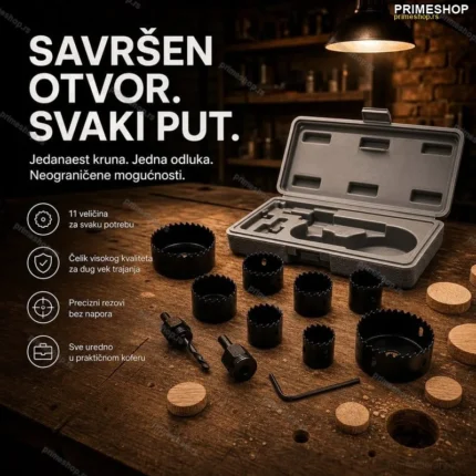 SET KRUNA od 11 delova za bušenje OTVORA 19-64 mm