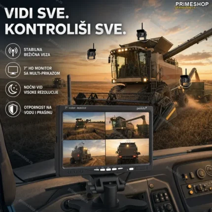 Set Monitor 7+ 4 wifi bezicne kamere za kamione,kombajne