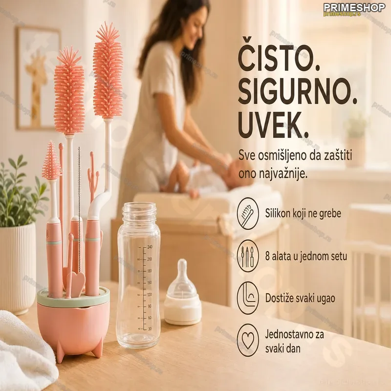 Set od 8 Delova za Čišćenje Flašica Set od 8 Delova za Čišćenje Flašica