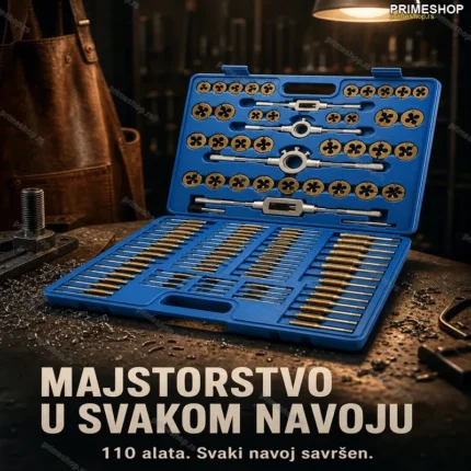 Set Ureznica i Nareznica 110 Delova u Metalnom Koferu — M2 do M18