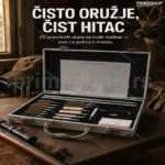 Set za čišćenje oružja u aluminijskom koferu — 25 delova