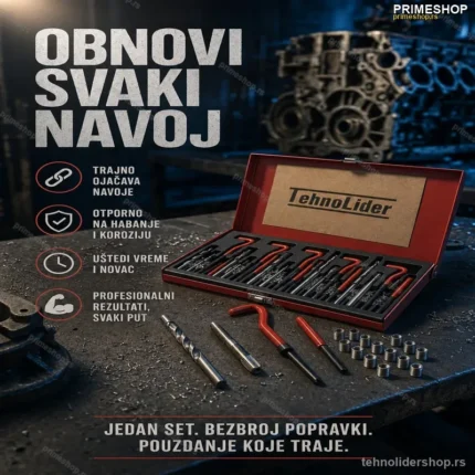 Set za Reparaciju Navoja 131 Deo – Profesionalni Komplet za Obnovu Navoja