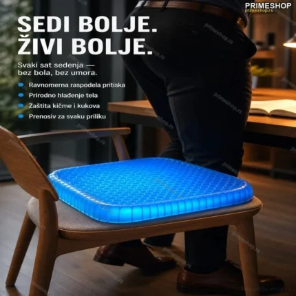 Silikonski jastuk za pravilno i udobno sedenje