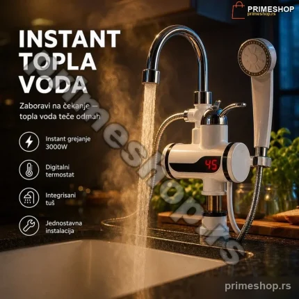 Slavina za Sudoperu sa Digitalnim Bojlerom i Tušem – Instant Topla Voda