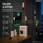 Smart WiFi GSM Alarm sa SIM Karticom i Rezervnom Baterijom – Pametni Kućni Alarmni Sistem