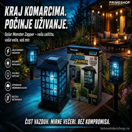Solar Monster Zapper – Solarni Ubica Komaraca i Insekata za Baštu