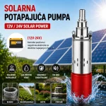 Solarna potapajuća pumpa 12V inox – za bunar i navodnjavanje