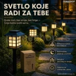 Solarne Lampe Kućice Bele – Set od 4 Komada za Baštu i Terasu