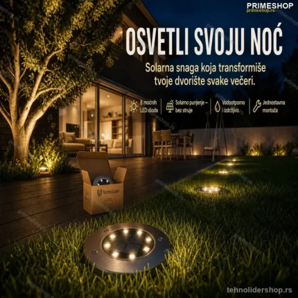 Solarne LED Lampe za dvoriste sa 8 dioda