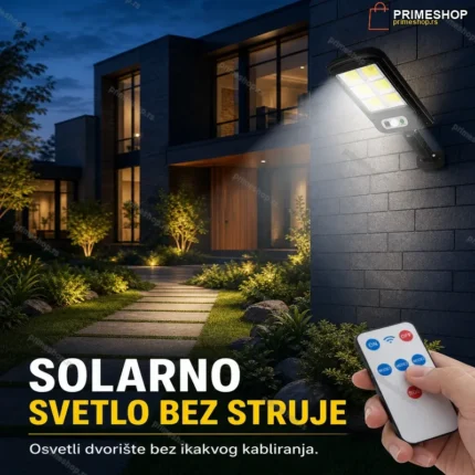 Solarni Dvorišni Reflektor + Daljinski 1+1 Gratis