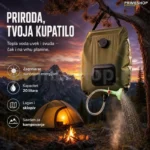 Solarni tuš 20L za kampovanje deluxe
