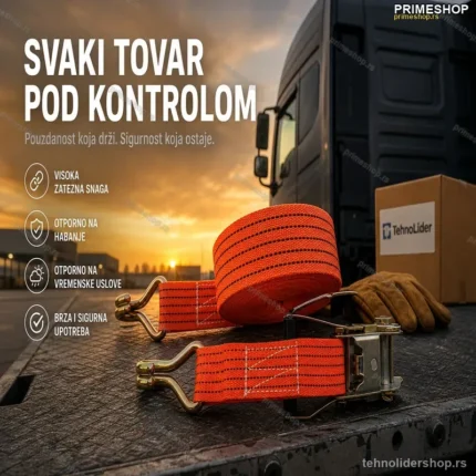 Španer za Vezivanje Tereta 10 m – Zatezna Traka za Transport