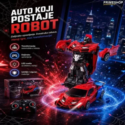 Spider-Man Auto Transformers na Daljinski – Auto koji se Pretvara u Robota