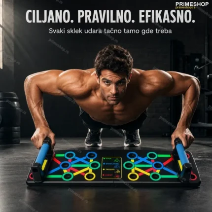 Tabla za sklekove sa sistemom boja za ciljano vežbanje