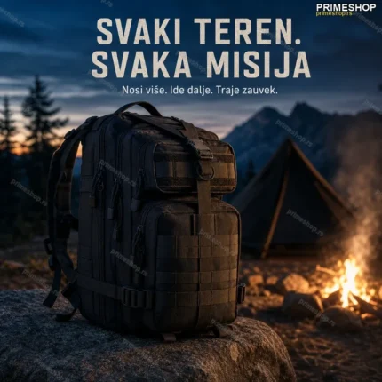 Taktički Ranac 30L MOLLE | Cordura 1500 | Crni
