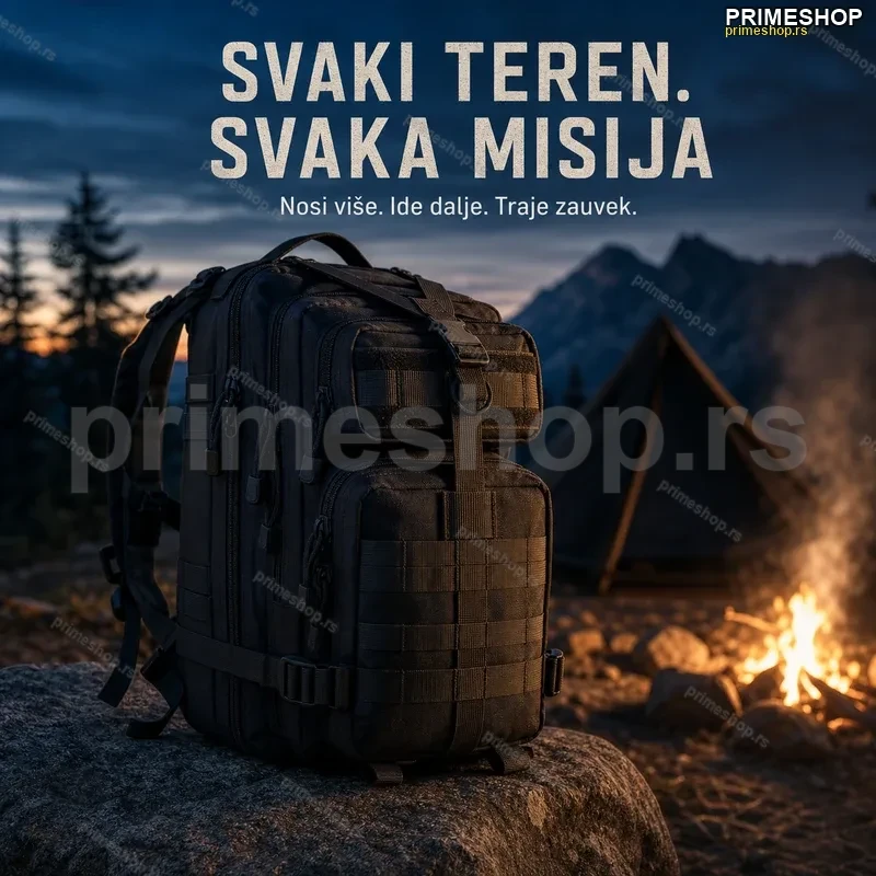 Taktički Ranac 30L MOLLE | Cordura 1500 | Crni Taktički Ranac 30L MOLLE | Cordura 1500 | Crni