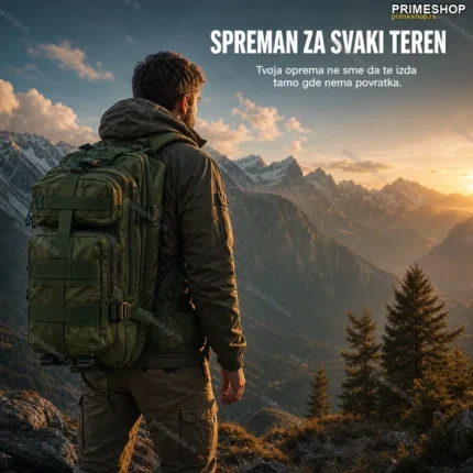 Taktički Ranac 30L – Vojni Stil, MOLLE Sistem, Zeleni