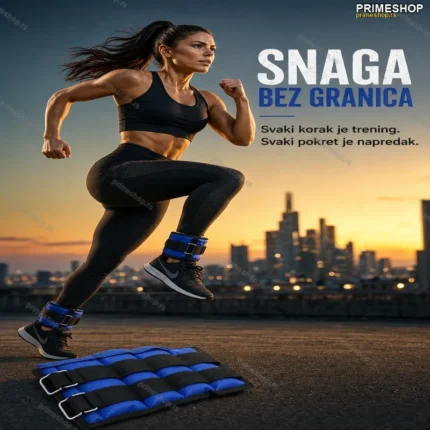 Tegovi za Ruke i Noge sa Čičak Trakom 4kg (2×2kg) — Ojačani Neopren