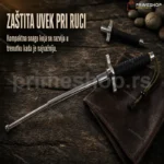 Teleskopski pendrek sa štitnikom za ruku — izvlačeći